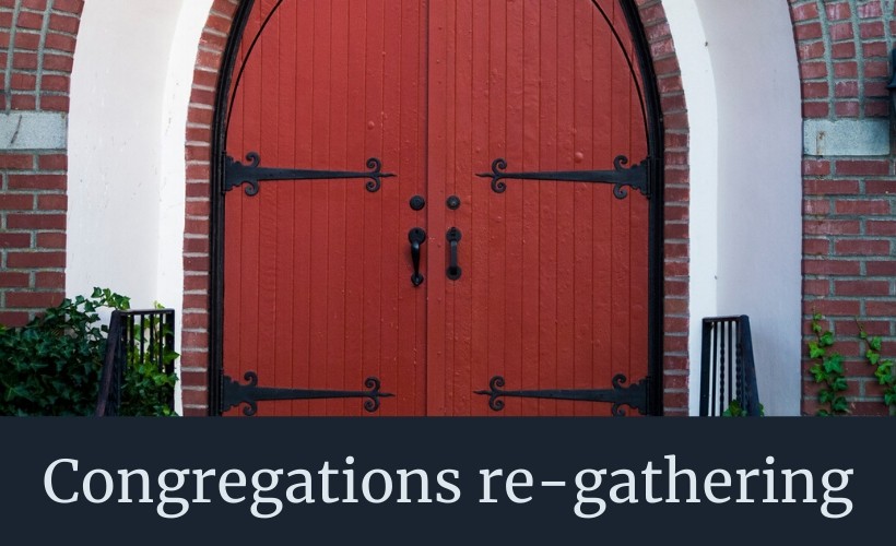 red church doors