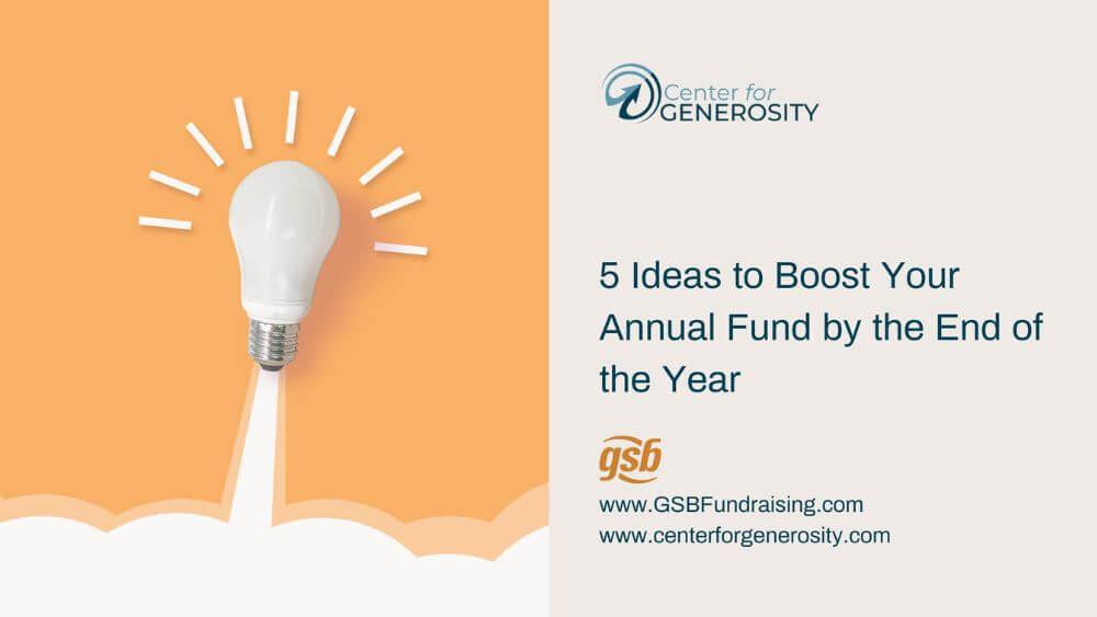 Boost Your Annual Fund by the End of the Year